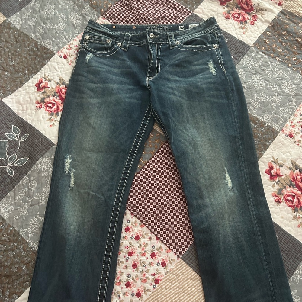 Miss Me Dark Blue Boyfriend Jeans